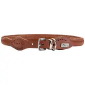 Hunter Hondenhalsband Round & Soft Canadian Up Cognac Maat M