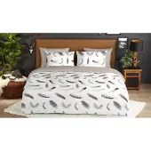Good Morning dekbedovertrek Feathers - flanel - 200x220
