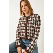 Bianco Geribbelde Crop Cardigan met Knopenclosure