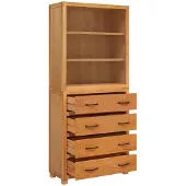 vidaXL Opslag Meubel Set met lade 2 st Naturel 80 x 35 x 185 cm