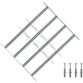 vidaXL Veiligheidshek voor ramen met 4 horizontale stangen, 3 stuks.