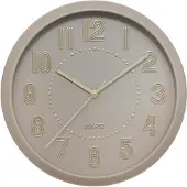 Atmosphera Alizee Klok - Glas/PP - Ø30cm - Taupe