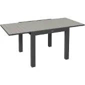 Outsunny tuintafel, eettafel voor 6 personen, uitschuifbare terras tafel, grijs
