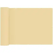 vidaXL Balkonscherm 1,2 x 15 m Stof met PU-coating Beige