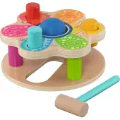 Goki Klopbank - Flower Power - 6 Delen - Hout - 1 Jaar