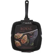 Galicja 28 cm anti-aanbak grillpan, zwart