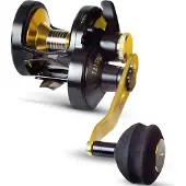 Black Cat Battle Cat Vertical Lh Catfish Reel Goud 710