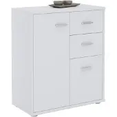 CARO-Möbel Commode LOCARNO met 2 deuren en 2 lades, wit