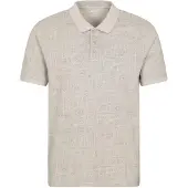 Mountain Warehouse Heren Dawnay Textured Pique Poloshirt (Gebroken wit)