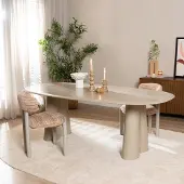 Livin24 Eetkamertafel Cosmo 220 x 110 cm taupe
