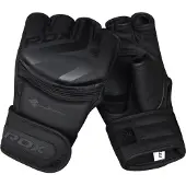 RDX Sports F15 Noir MMA Grappling Gloves - Zwart - S