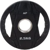 Muscle Power Olympische Halterschijf met Handgrepen - Rubber - 2,5 kg