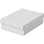 Esselte Home Opberg- en Geschenkdoos 628284 Middelgroot Flat 100% Gerecycled Karton Wit 265 x 360 x 100 mm 3 Stuks