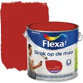 Flexa Strak op de muur brandweer rood mat 2,5 liter