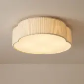 LINDBY Plafondlamp , Winona, dimbare, Beige, Woonkamer, Stof