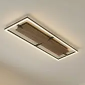 LUCANDE Plafondlamp , Vectra, dimbare, Hout, Woonkamer, Kunststof, Modern