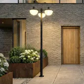 LUCANDE Buitenverlichting , Toras, dimbare, Zwart, Aluminium, Modern