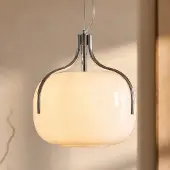 LUCANDE Hanglampe , Christo, dimbare, Wit, Eetkamer, Glas, Designer