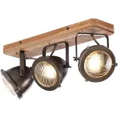 Brilliant Landelijke Opbouwspot Carmen Wood 3 Lichts