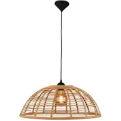 Brilliant Crosstown hanglamp, 1 lichtpunt, hout, licht/zwart