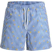 Jack & Jones Zwemshorts 'JPSTMaui Breeze' azuur / lichtgroen / oranje / donkeroranje / wit
