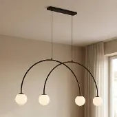 Aldex Hanglampe , Alison, dimbare, Zwart, Woonkamer, Metaal, Modern