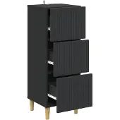 vidaXL Ladekast Zwart 33 x 34,5 x 90 cm Bewerkt hout