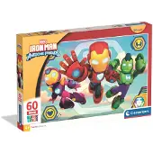 Clementoni Kinderpuzzel Marvel Iron Man - Puzzel 60 Maxi Stukjes - Legpuzzel voor je Kind - Educatief Speelgoed - Puzzels voor Kinderen vanaf 4 Jaar