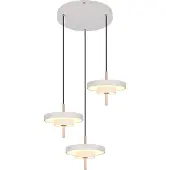 TRIO 3-lichts hanglamp Keaton rond wit