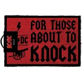 Hole in the Wall Deurmat - For those about to knock - voor Geen - rood-zwart - Maat Standard