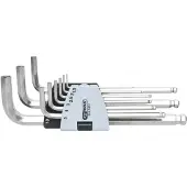 Ks Tools 964.0420 Inbus Haakse schroevendraaierset 1.5 mm, 2 mm, 2.5 mm, 3 mm, 4 mm, 5 mm, 6 mm, 8 mm, 10 mm 9-delig