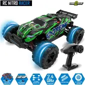 Gear2Play RC Nitro Racer Terreinwagen 1:18 - Incl. 2 oplaadbare batterijen - High Speed 35 km/u - All weather Terreinbanden