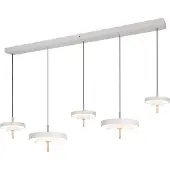 TRIO 5 Lichts Hanglamp Keaton Wit