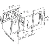 InLine Muurbeugel, voor TFT/LCD/LED/Plasma 152-254cm (60-100"), max. 80kg