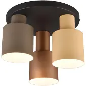 TRIO Leuchten Plafondlamp Agudo 3 lichts Ø 30 cm zwart