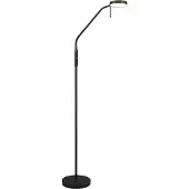 Reality LED-vloerlamp Moreno, dimbaar, zwart, Woon-/ Eetkamer, metaal, LED vloerlamp
