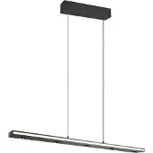 TRIO Hanglamp Graham, dimbaar, zwart, Woon-/ Eetkamer, metaal, Modern