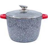 ROYAL SWISS Soeppan & Braadpan – Ø 28 cm / 10L – Inductie Geschikt – Met Afneembare Handvatten – Duurzame en Veelzijdige RVS Pan – Grijs