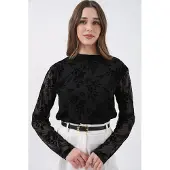 Bigdart Geprinte Flock Crew Neck Blouse