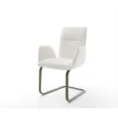 DELIFE Sledemodel Vinja-Flex bouclé zacht beige sledemodel vlak afwerking met titanium