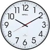 MAUL 9054890 Wandklok Zendergestuurd 47.7 cm x 54 mm Zwart Slepend uurwerk (geluidsloos)