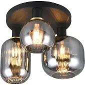 TRIO Trendy plafondlamp Diva met smoke glas