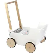 Small Foot - Houten Duwpoppenwagen Little Button