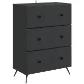 vidaXL Ladekast Zwart 66 x 34,5 x 90 cm Bewerkt hout