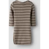 Name it BABY modal gestreepte romper - bruin Jongens/Meisjes Stretchkatoen Ronde hals - maat 50