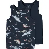 Name it Shirt 'DINO NOOS' navy / lichtblauw / grijs / rood