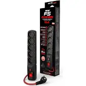Acar F5 Stekkerstrip Met 10M Overspanningsbeveiliging Voor Luidsprekers En Rtv-Apparatuur