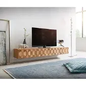 DELIFE Tv-meubel Fevo 200 cm acacia natuur 4 deuren zwevend