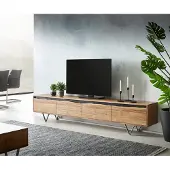 DELIFE Tv-meubel Stonegrace 220x35 cm acacia natuur 4 deuren