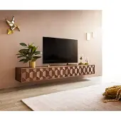 DELIFE Tv-meubel Fevo 200 cm acacia bruin 4 deuren zwevend